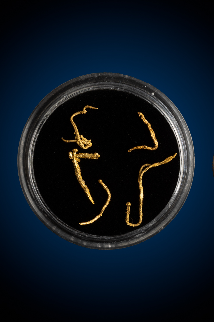 Five Unique Rare Wire Gold Specimens from New Zealand (image for) Five Unique Rare Wire Gold Specimens from New Zealand